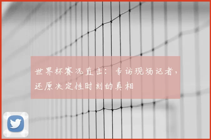 世界杯赛况直击：专访现场记者，还原决定性时刻的真相